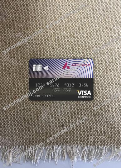 India Axis bank visa signature card photolook front